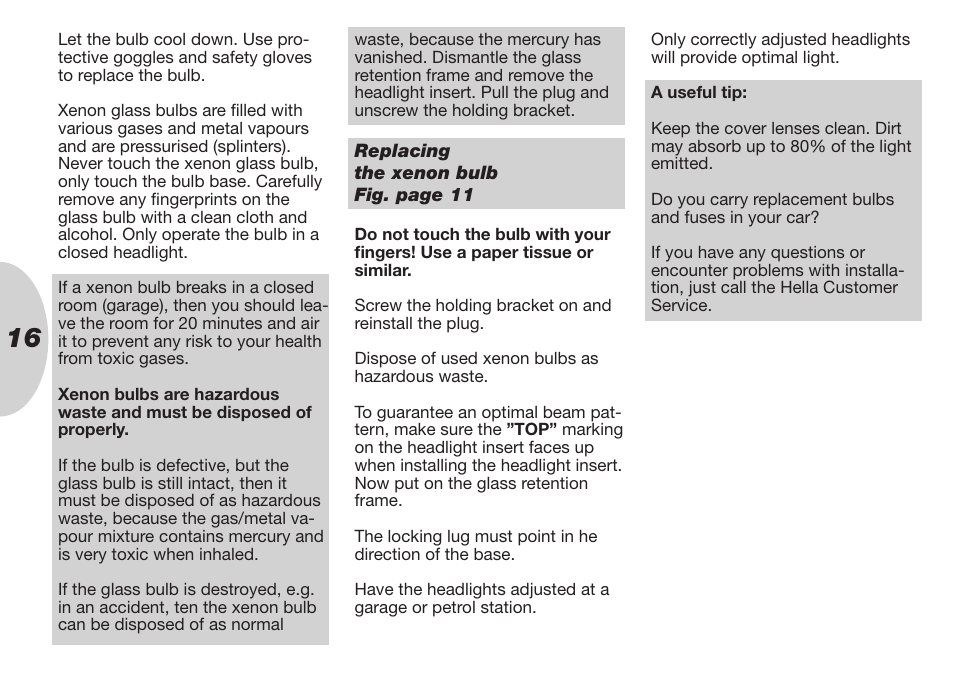 Hella Rallye 4000i Compact Xenon User Manual | Page 16 / 31