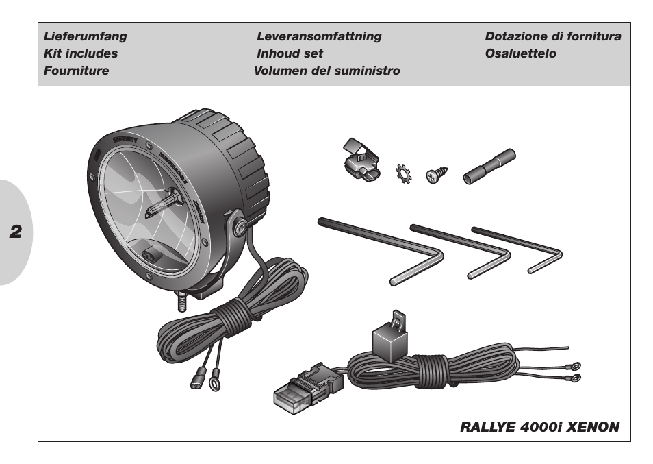 Hella Rallye 4000i Compact Xenon User Manual | Page 2 / 31