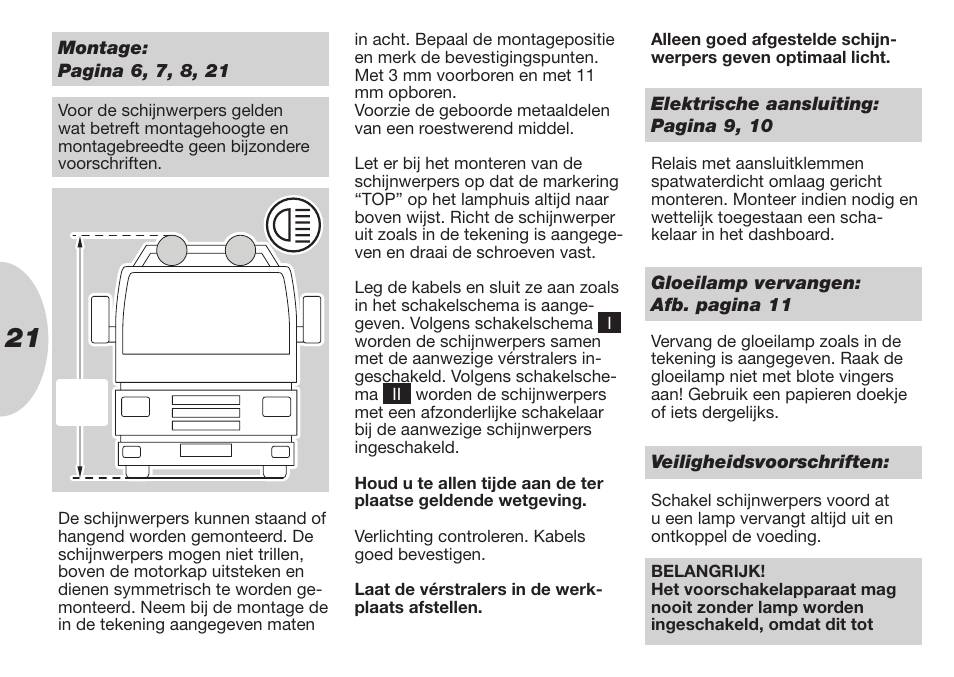 Hella Rallye 4000i Compact Xenon User Manual | Page 21 / 31