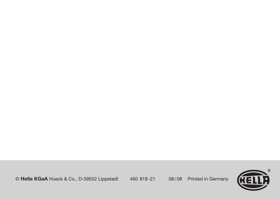 Hella Rallye 4000i Compact Xenon User Manual | Page 31 / 31