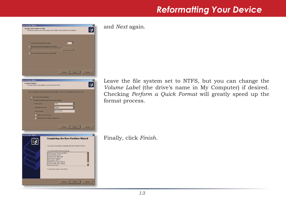 Reformatting your device | Buffalo Technology Secure Lock Ware User Manual | Page 13 / 26