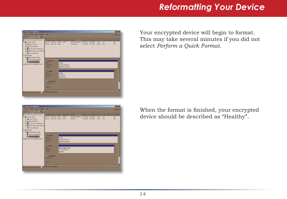 Reformatting your device | Buffalo Technology Secure Lock Ware User Manual | Page 14 / 26