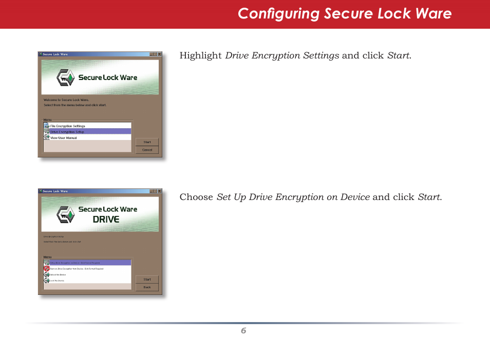 Configuring secure lock ware | Buffalo Technology Secure Lock Ware User Manual | Page 6 / 26