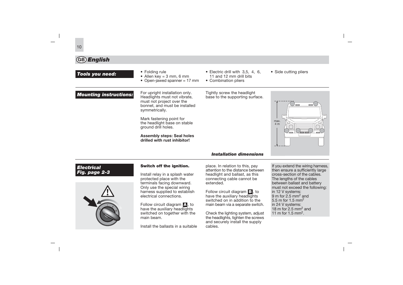 English | Hella Rallye 4000 Xenon User Manual | Page 10 / 24