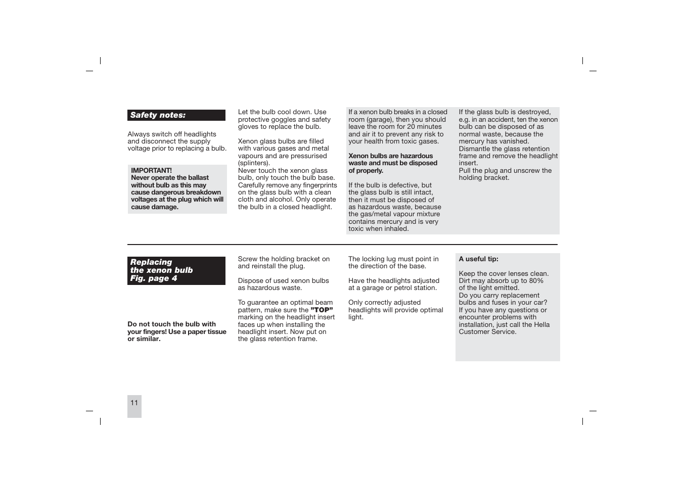 Hella Rallye 4000 Xenon User Manual | Page 11 / 24