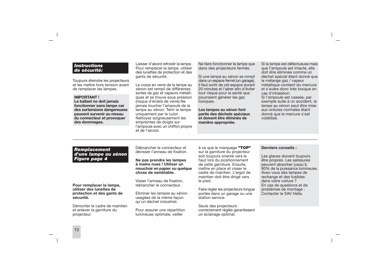 Hella Rallye 4000 Xenon User Manual | Page 13 / 24