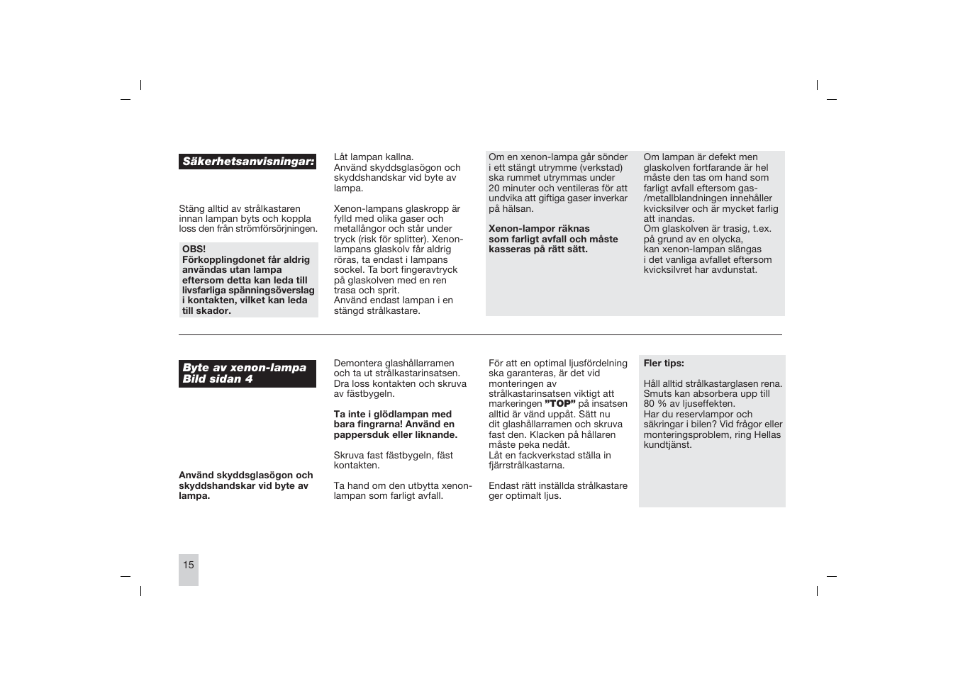 Hella Rallye 4000 Xenon User Manual | Page 15 / 24
