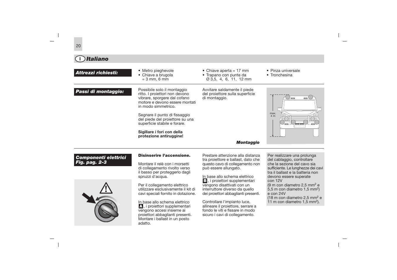 Español, Italiano | Hella Rallye 4000 Xenon User Manual | Page 20 / 24