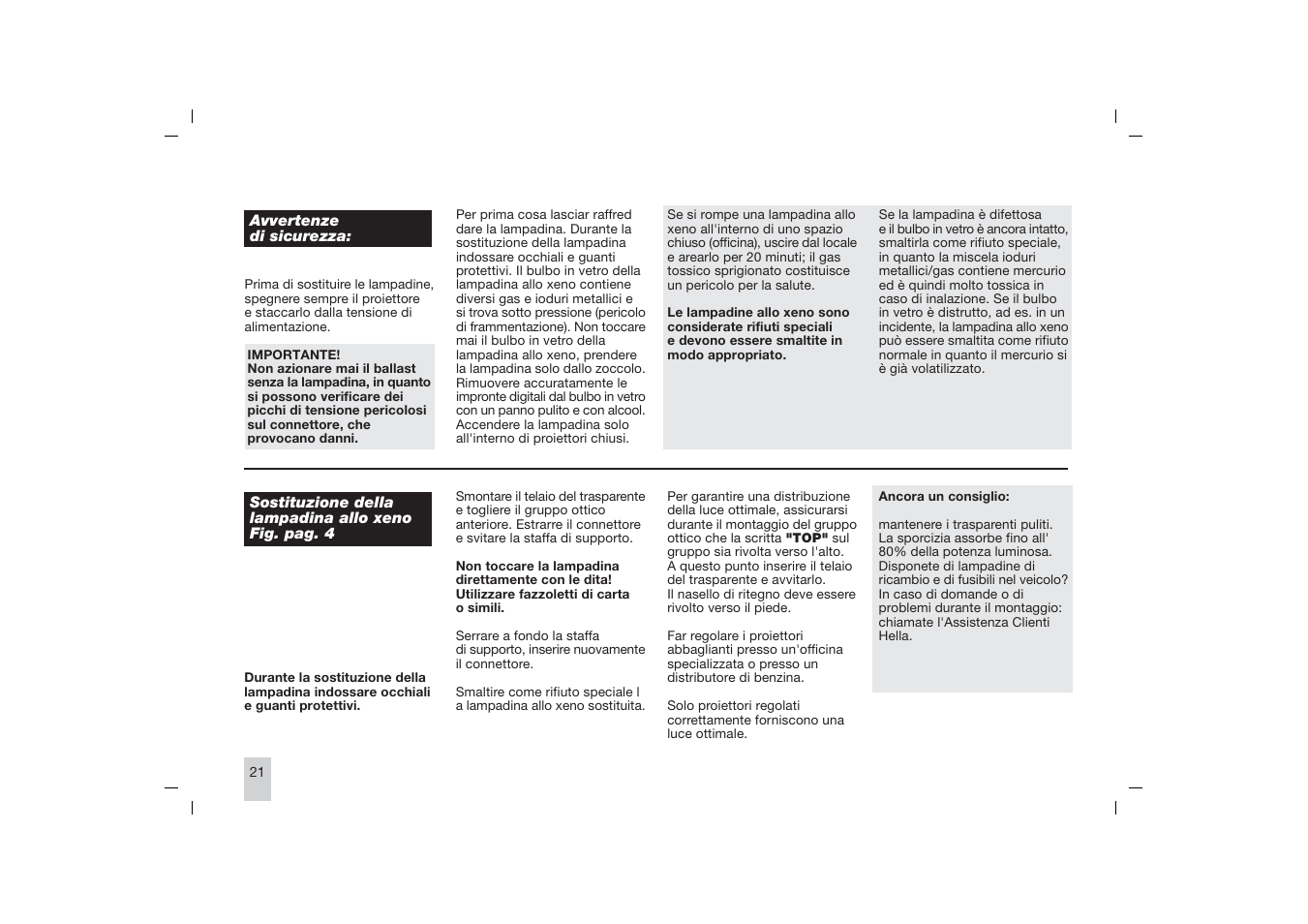 Hella Rallye 4000 Xenon User Manual | Page 21 / 24