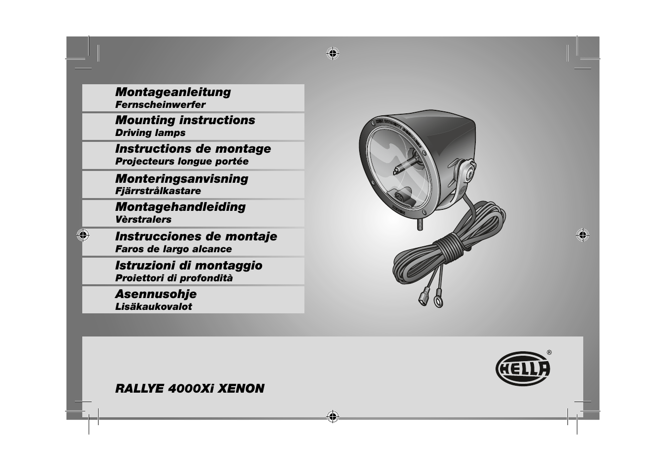 Hella Rallye 4000Xi Xenon User Manual | 28 pages