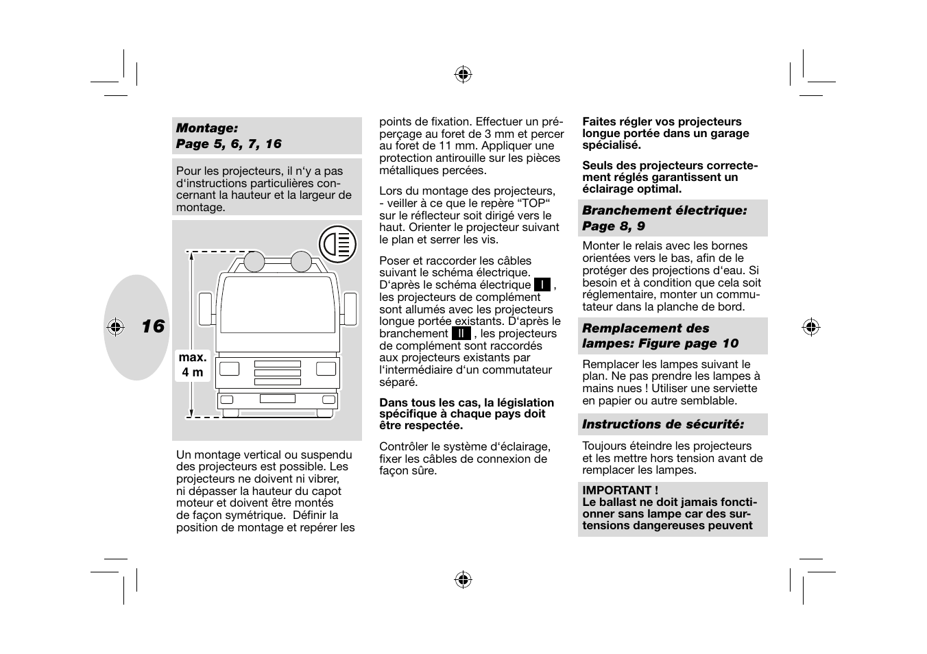 Hella Rallye 4000Xi Xenon User Manual | Page 16 / 28