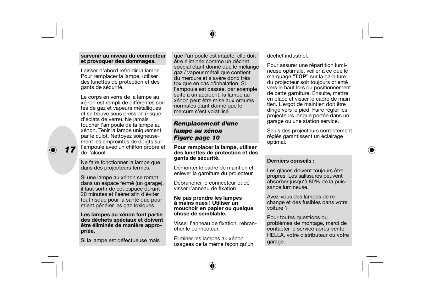 Hella Rallye 4000Xi Xenon User Manual | Page 17 / 28