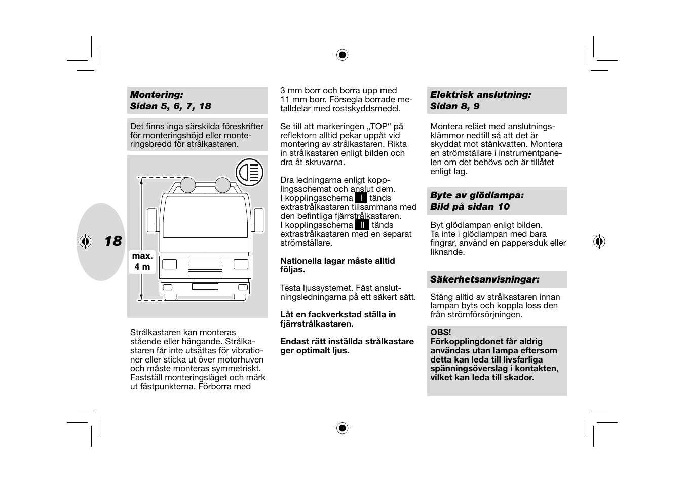 Hella Rallye 4000Xi Xenon User Manual | Page 18 / 28