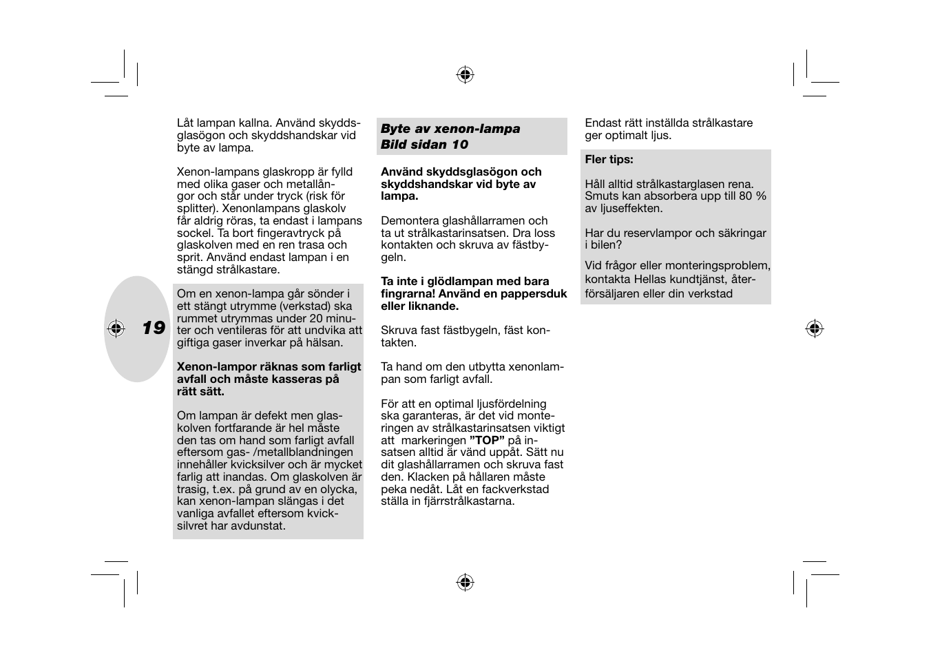 Hella Rallye 4000Xi Xenon User Manual | Page 19 / 28