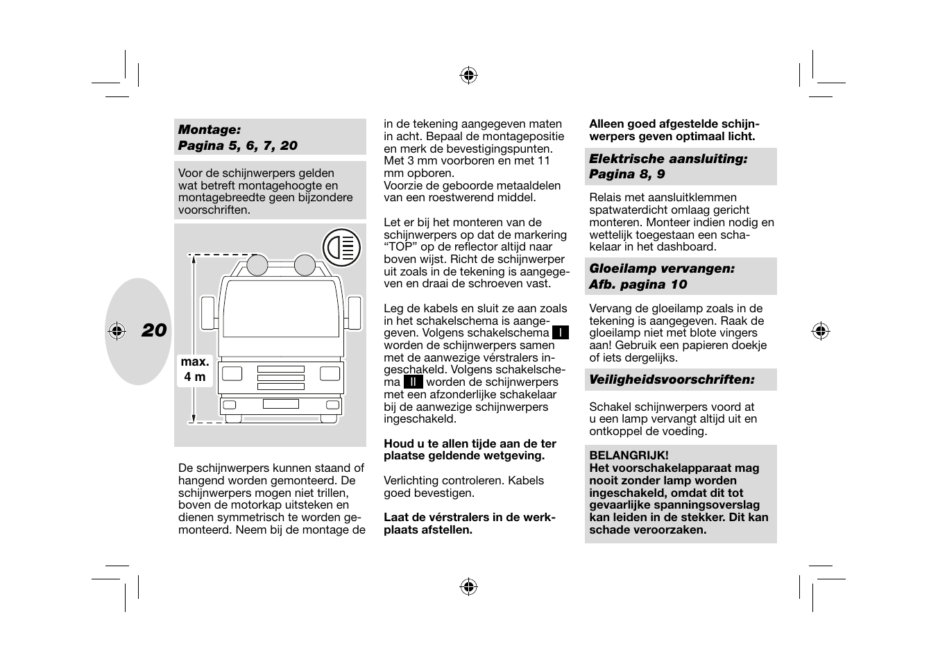 Hella Rallye 4000Xi Xenon User Manual | Page 20 / 28