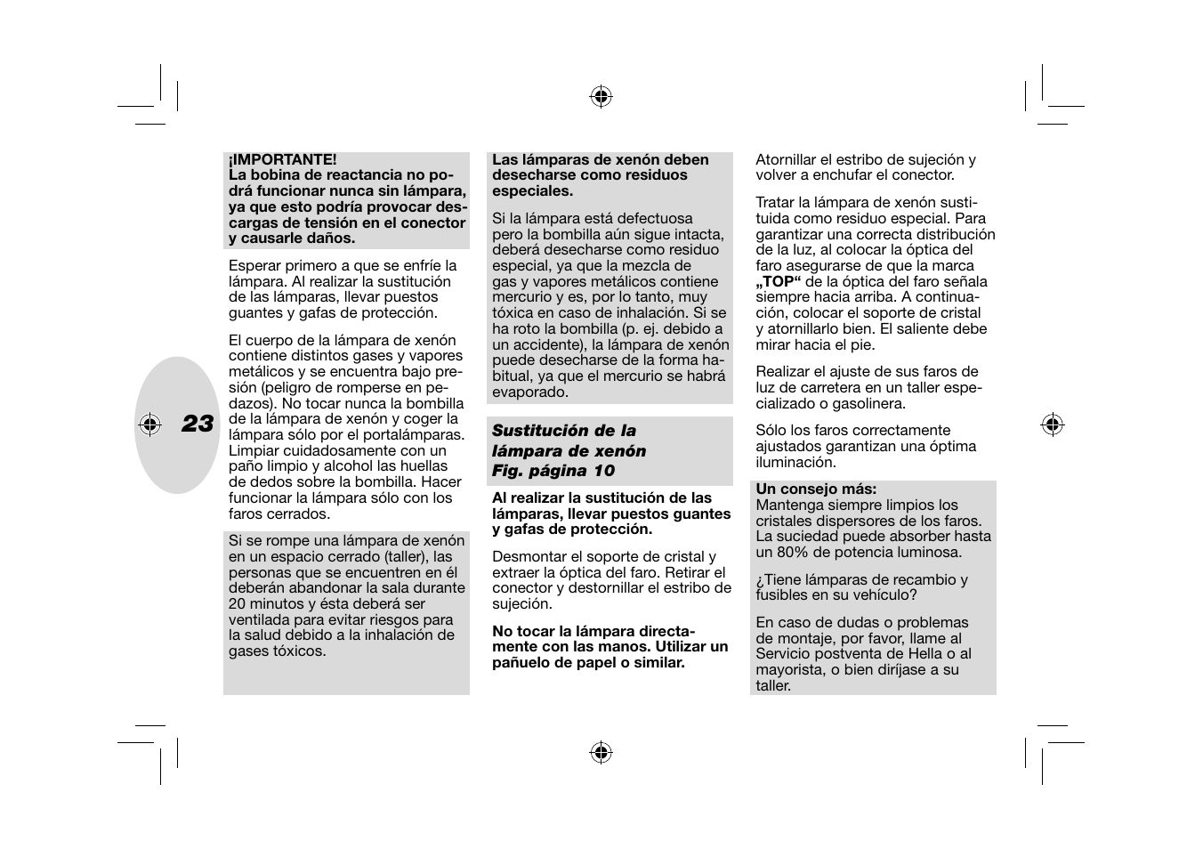 Hella Rallye 4000Xi Xenon User Manual | Page 23 / 28