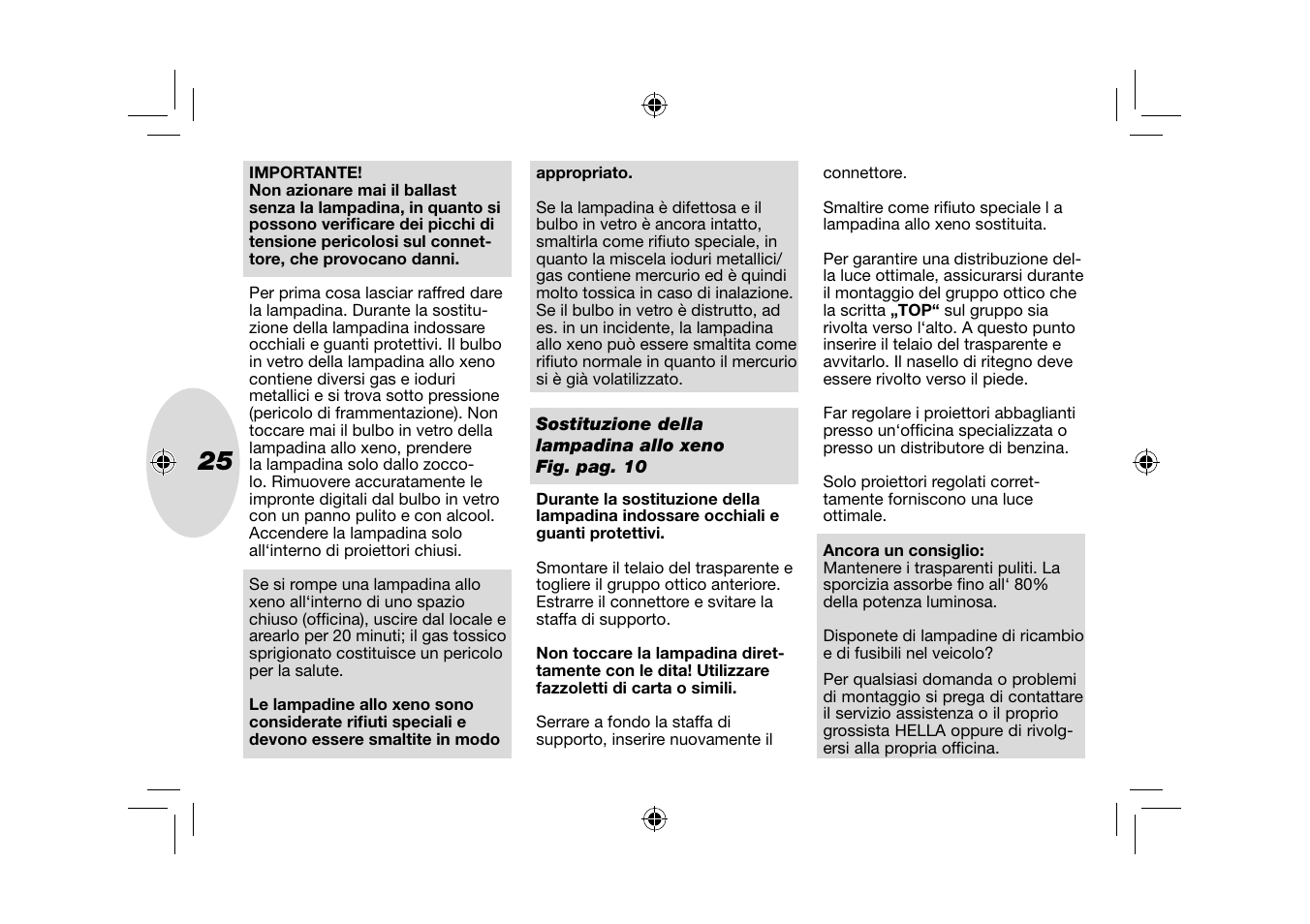 Hella Rallye 4000Xi Xenon User Manual | Page 25 / 28