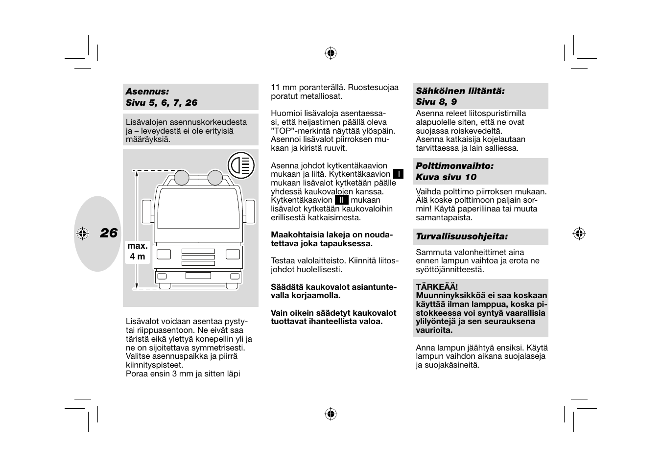 Hella Rallye 4000Xi Xenon User Manual | Page 26 / 28