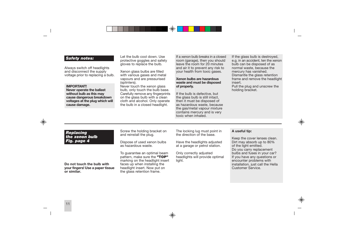 Hella Rallye 4000 Compact Xenon User Manual | Page 11 / 24