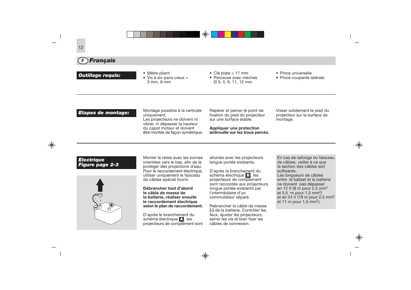 Français | Hella Rallye 4000 Compact Xenon User Manual | Page 12 / 24