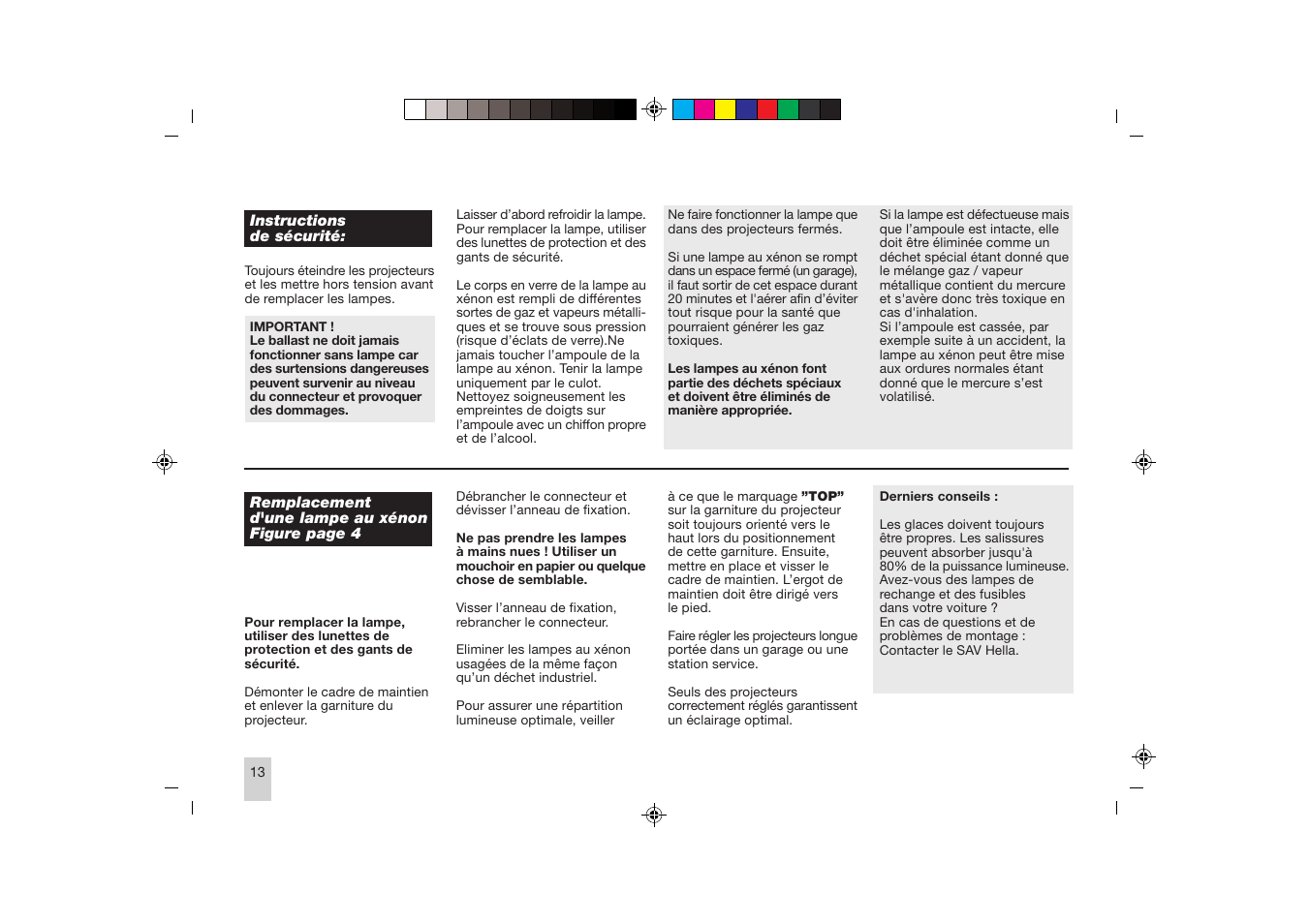 Hella Rallye 4000 Compact Xenon User Manual | Page 13 / 24