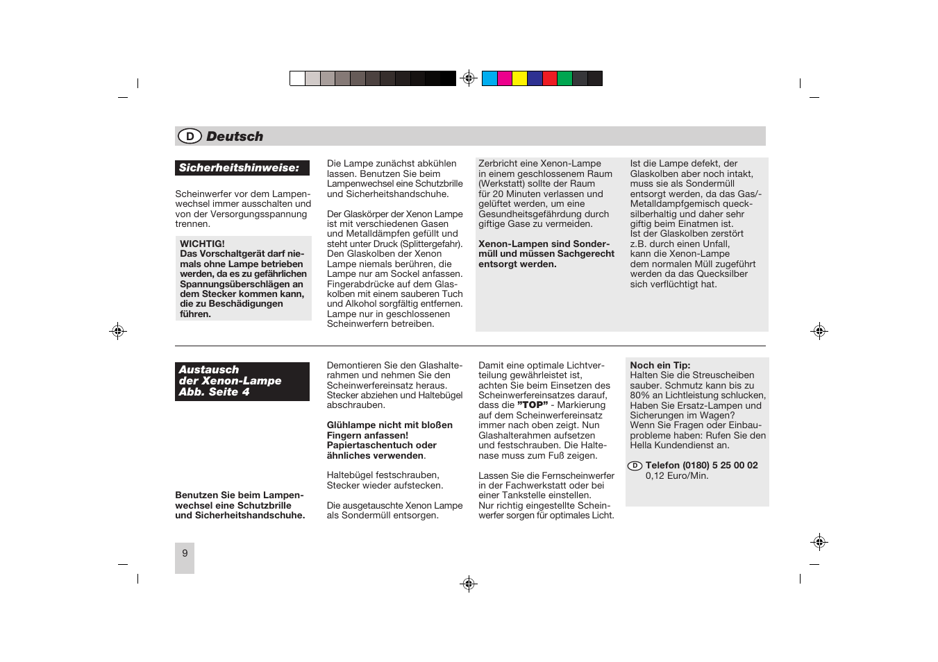 Deutsch | Hella Rallye 4000 Compact Xenon User Manual | Page 9 / 24
