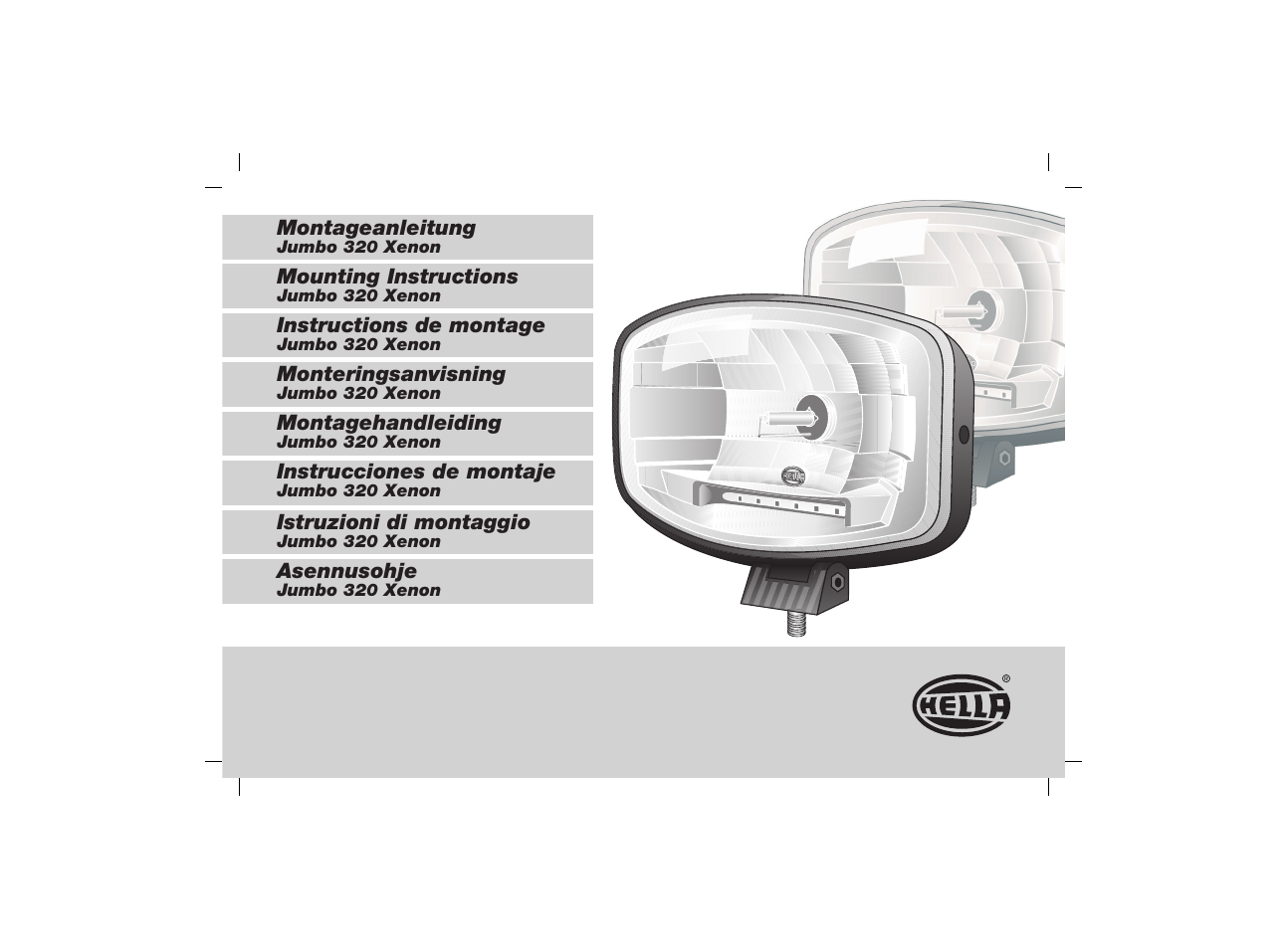 Hella Jumbo 320 Xenon User Manual | 32 pages