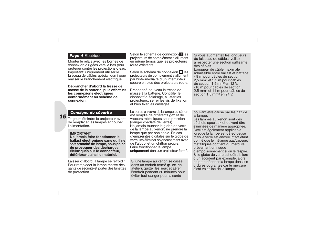 Hella Jumbo 320 Xenon User Manual | Page 15 / 32