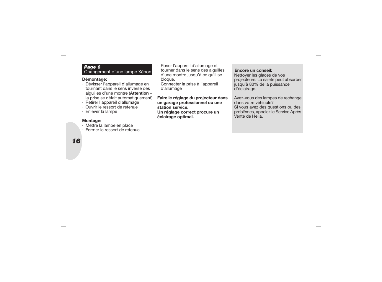 Hella Jumbo 320 Xenon User Manual | Page 16 / 32