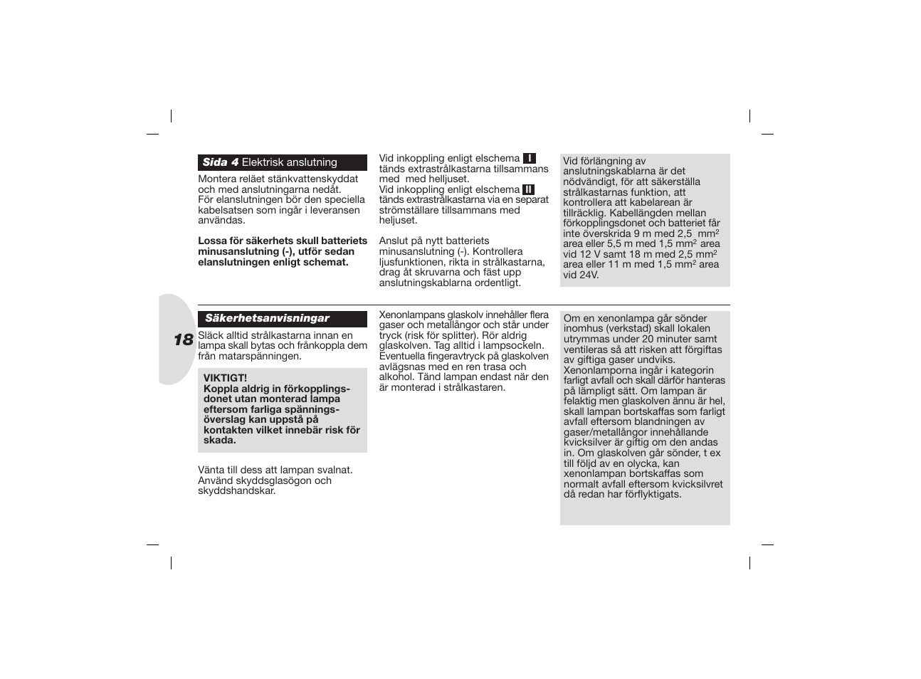 Hella Jumbo 320 Xenon User Manual | Page 18 / 32
