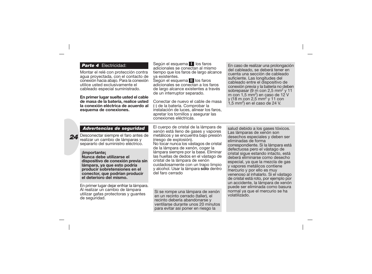 Hella Jumbo 320 Xenon User Manual | Page 24 / 32