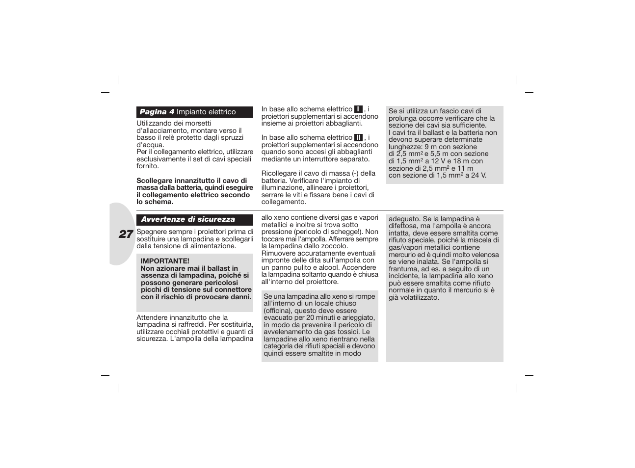 Hella Jumbo 320 Xenon User Manual | Page 27 / 32