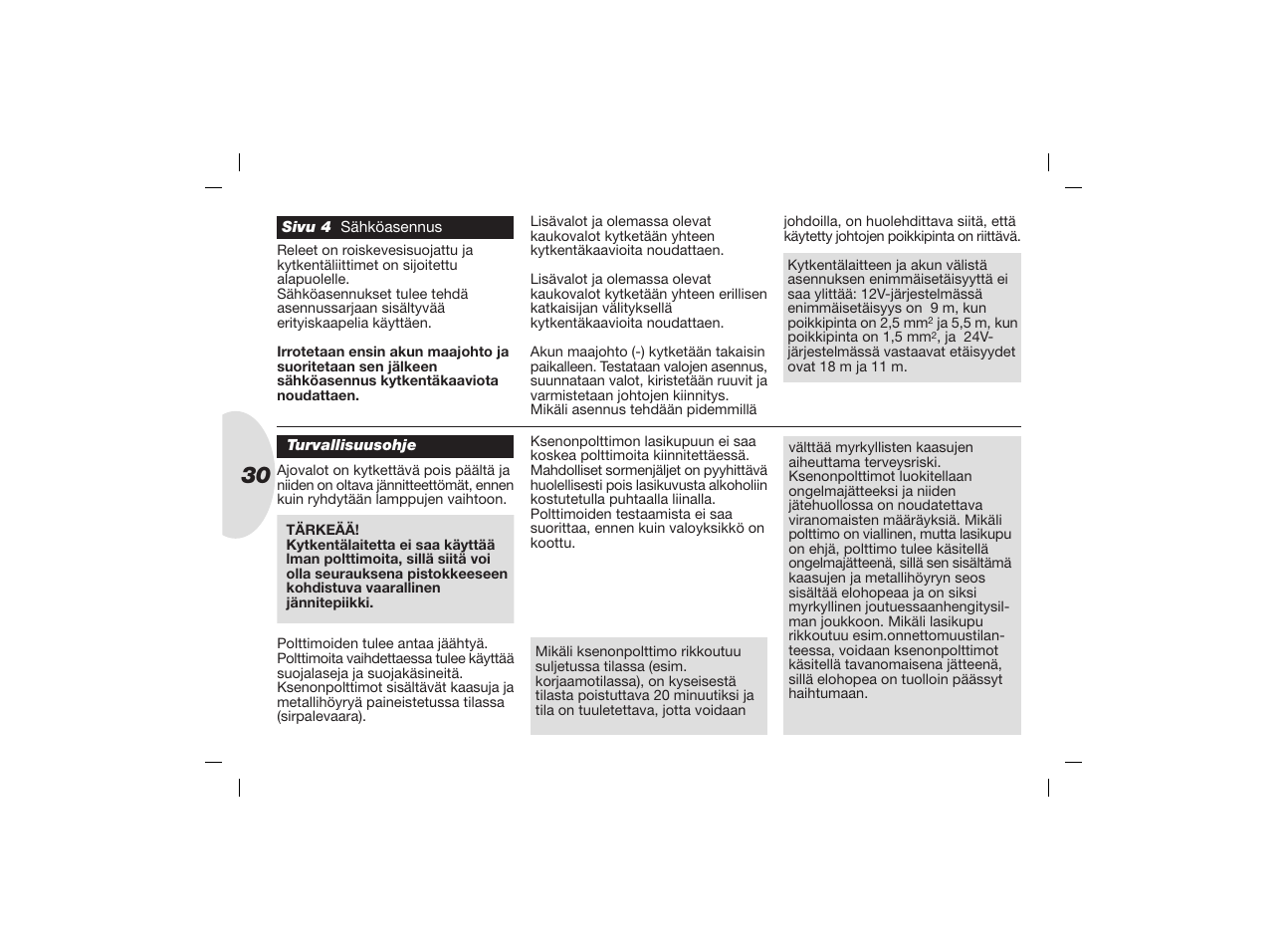 Hella Jumbo 320 Xenon User Manual | Page 30 / 32