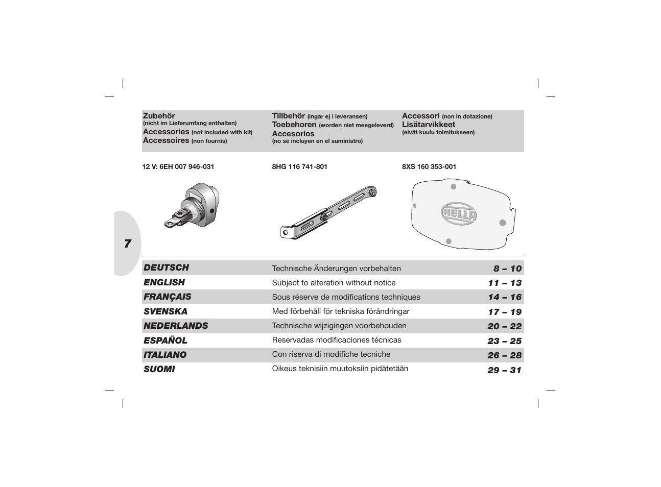 Hella Jumbo 320 Xenon User Manual | Page 7 / 32