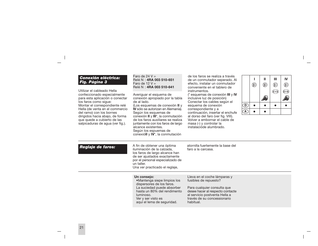 Hella Rallye 4000 Compact Fog User Manual | Page 21 / 26