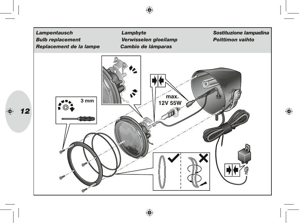 Hella Rallye 4000X Halogen User Manual | Page 12 / 30