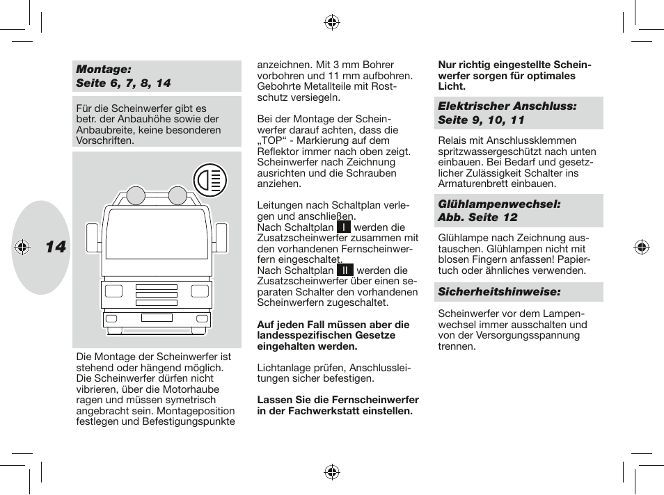 Hella Rallye 4000X Halogen User Manual | Page 14 / 30