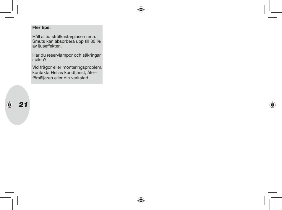 Hella Rallye 4000X Halogen User Manual | Page 21 / 30