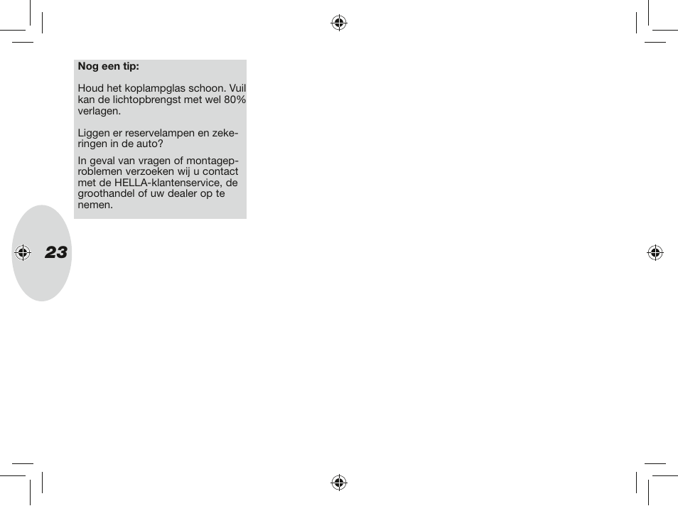 Hella Rallye 4000X Halogen User Manual | Page 23 / 30