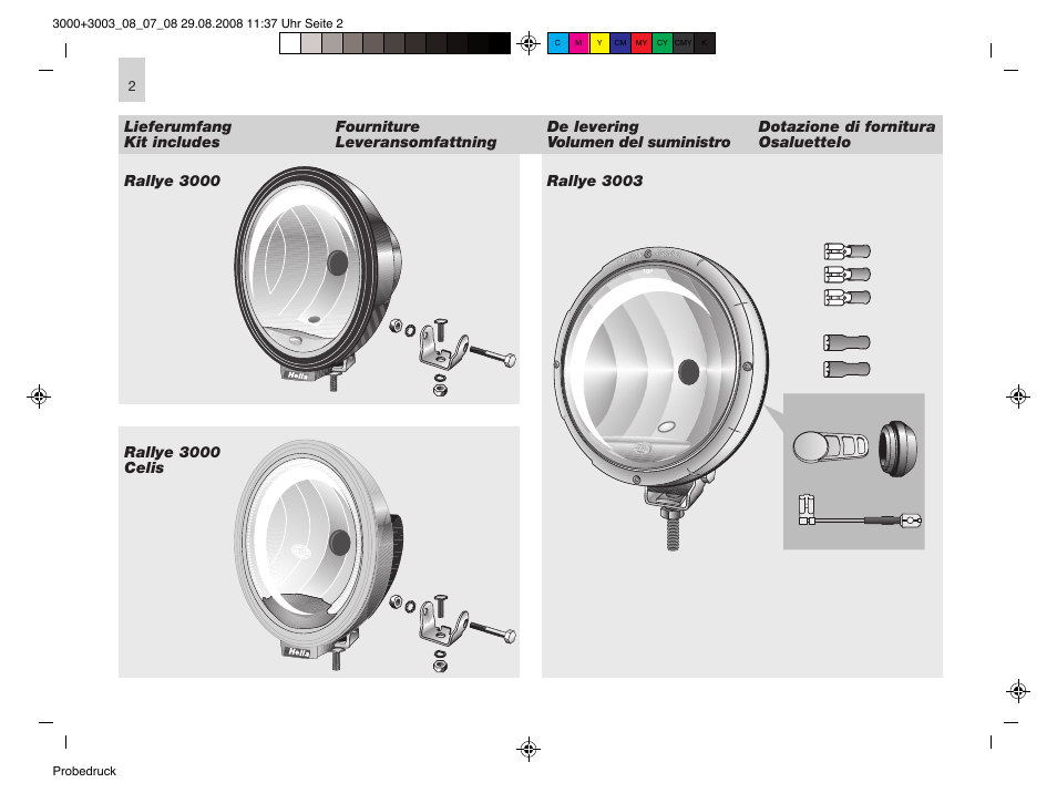 Hella Rallye 3000 Blue User Manual | Page 2 / 48