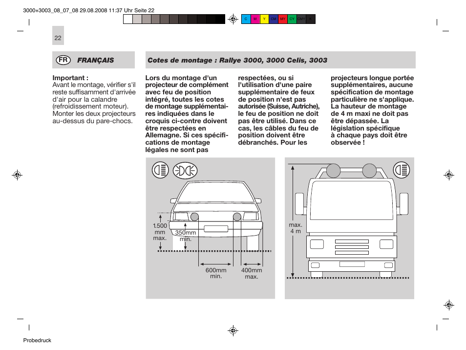 Hella Rallye 3000 Blue User Manual | Page 22 / 48