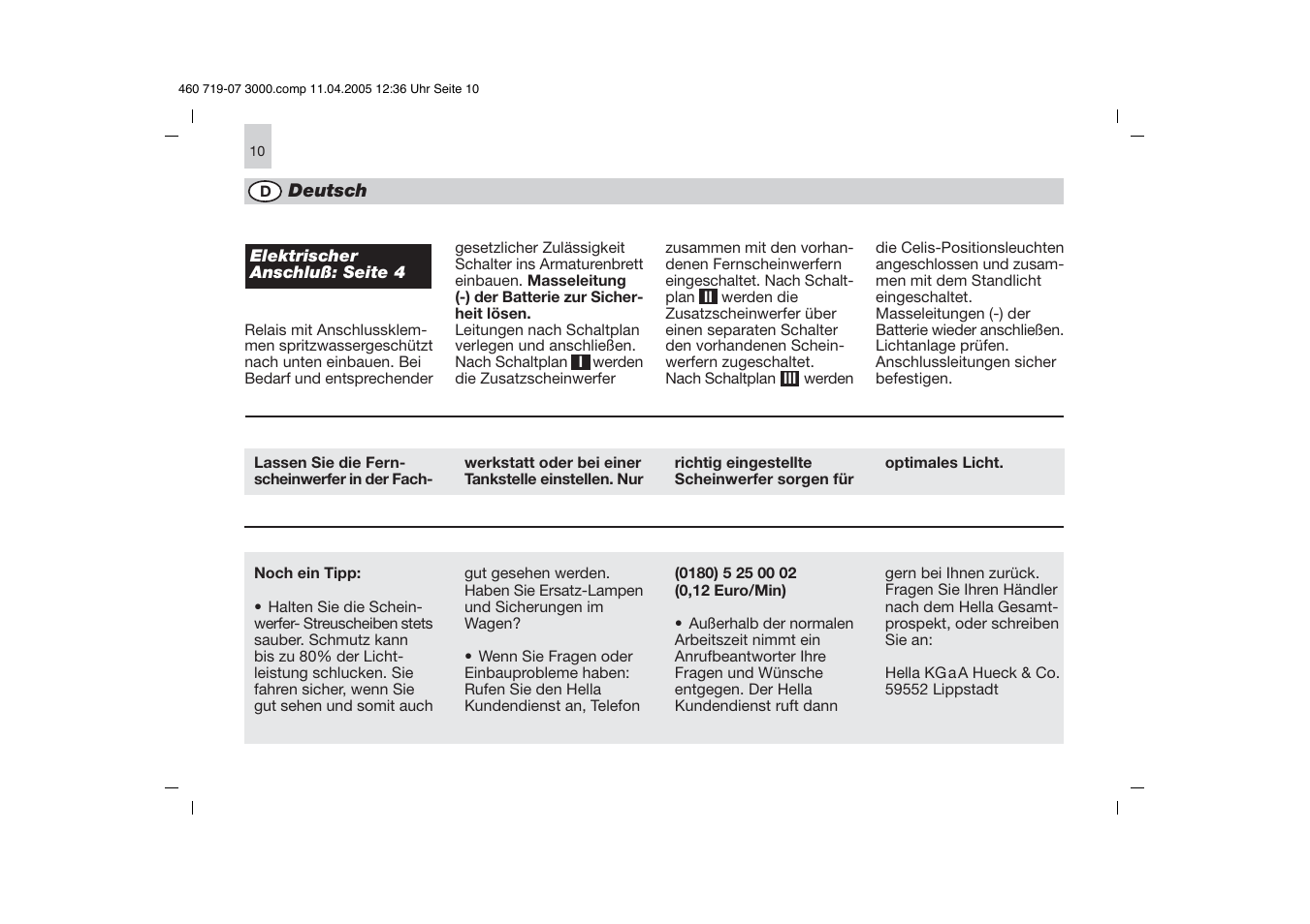 Hella Rallye 3000 Compact User Manual | Page 10 / 32
