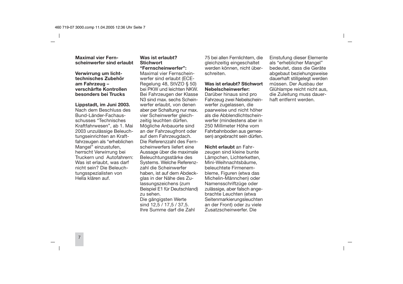 Hella Rallye 3000 Compact User Manual | Page 7 / 32