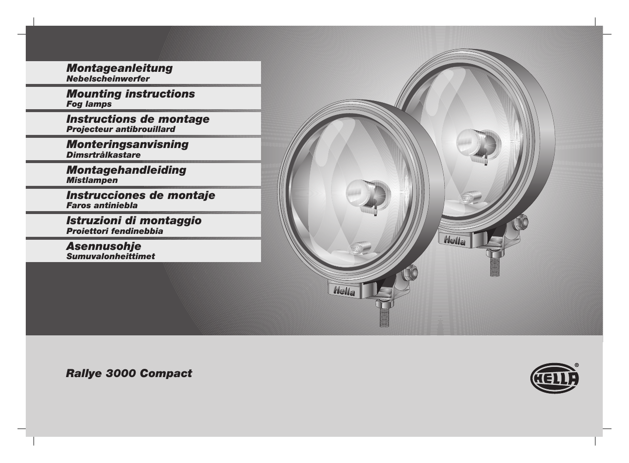 Hella Rallye 3000 Compact Fog User Manual | 24 pages