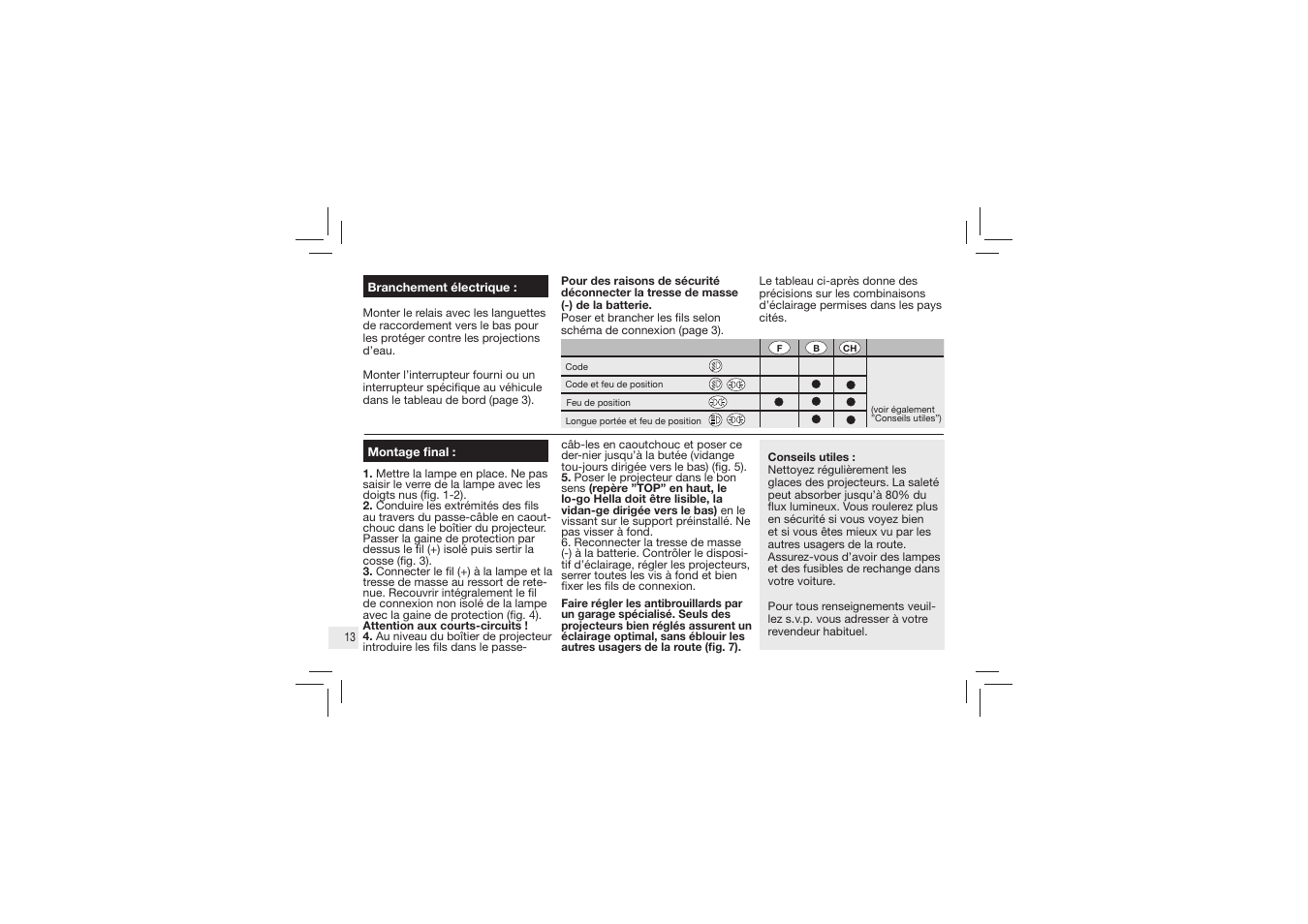 Hella Micro DE Halogen Fog User Manual | Page 13 / 24