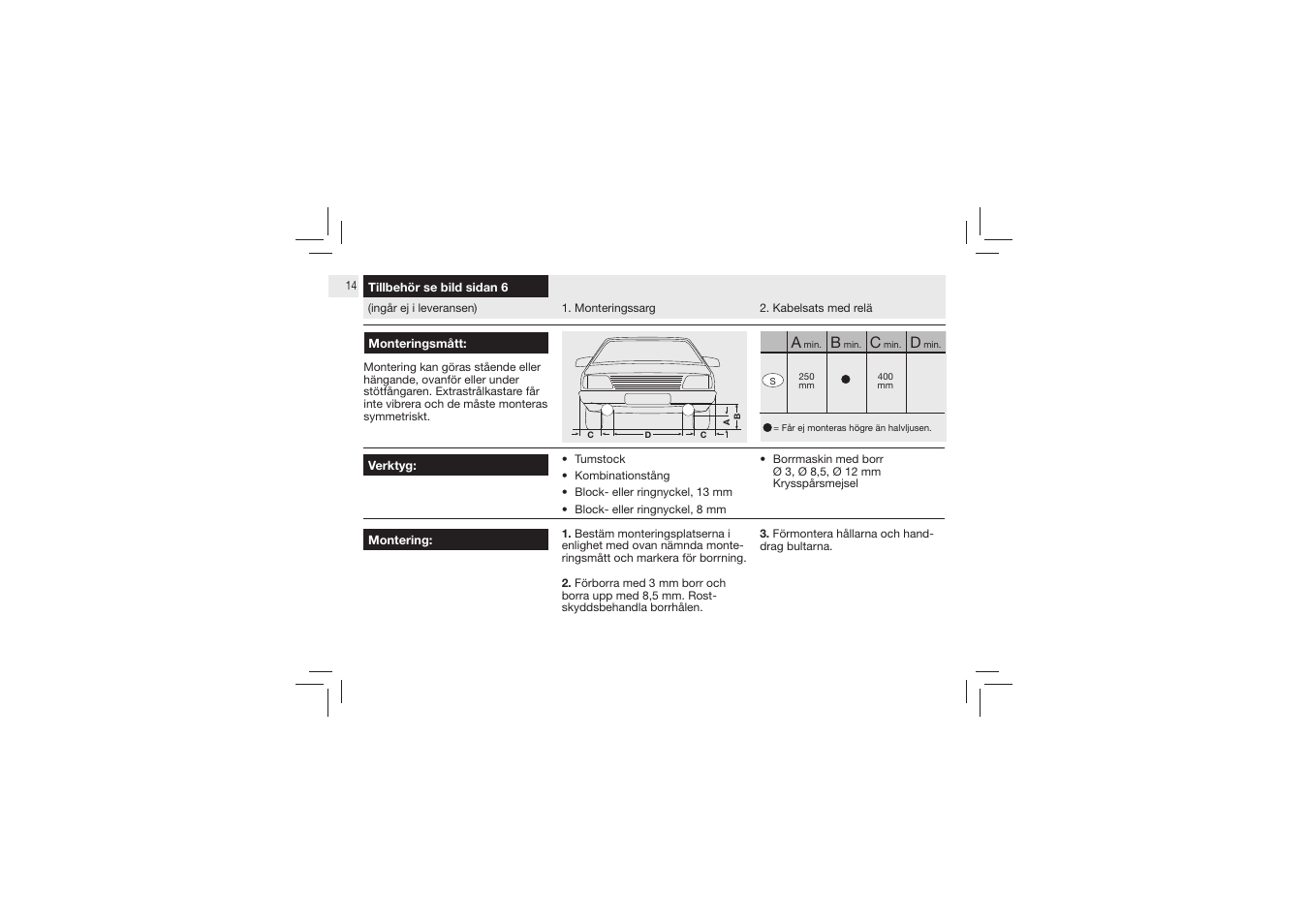 Hella Micro DE Halogen Fog User Manual | Page 14 / 24
