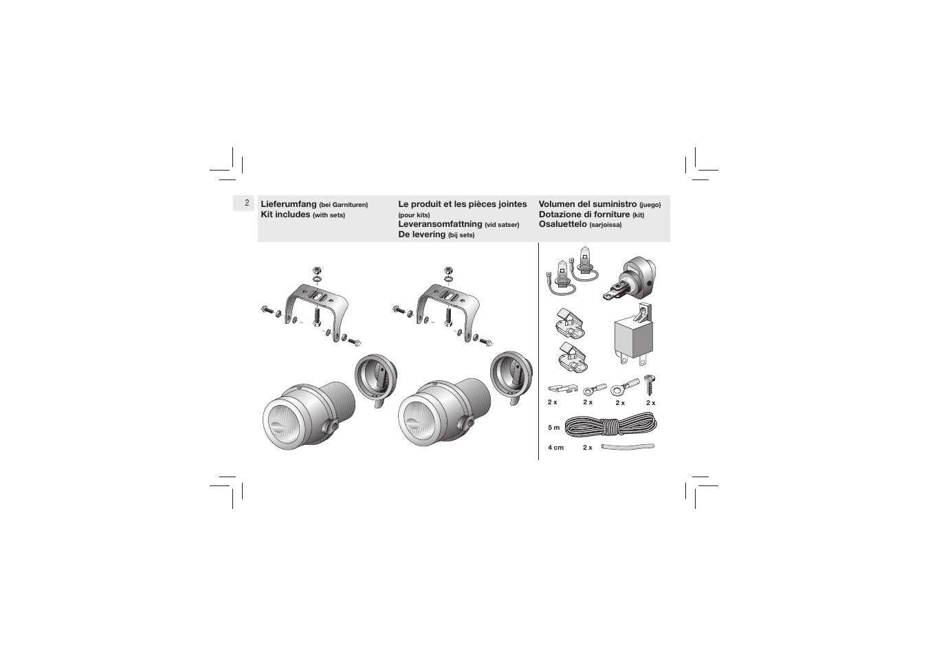 Hella Micro DE Halogen Fog User Manual | Page 2 / 24