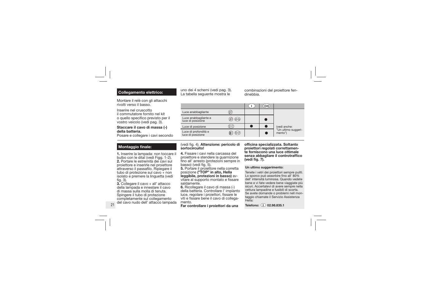 Hella Micro DE Halogen Fog User Manual | Page 21 / 24