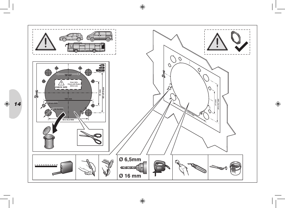 Ø 16 mm ø 6,5mm | Hella 90mm Bi-LED High/Low Beam Module User Manual | Page 14 / 36