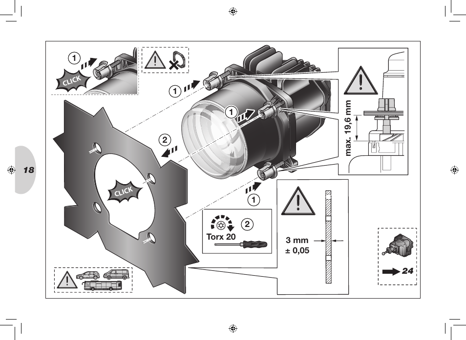 Hella 90mm Bi-LED High/Low Beam Module User Manual | Page 18 / 36